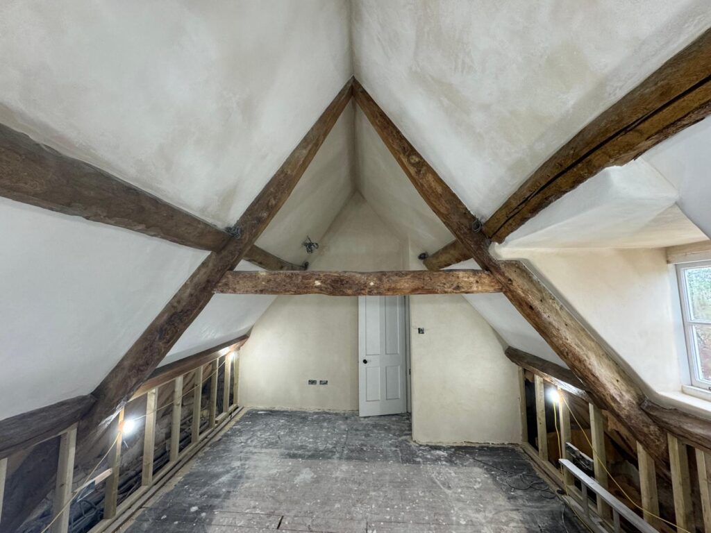 Grade 2 listed property lime IWI with wood wool